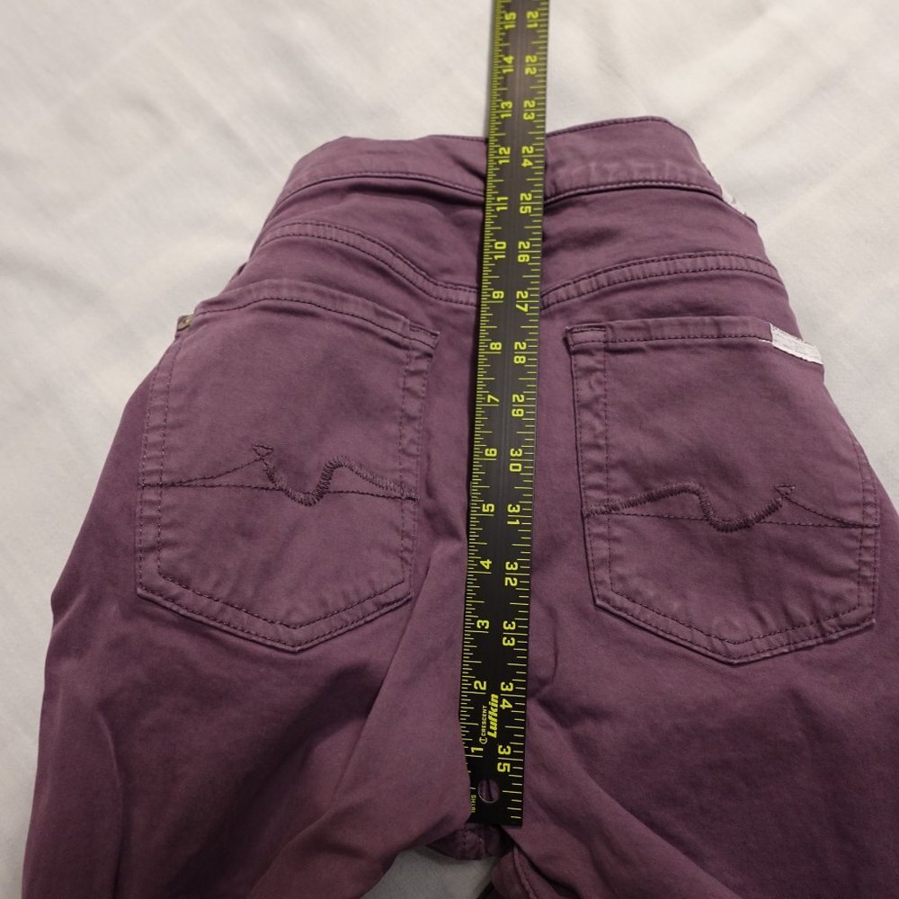 7 for all Mankind Gwenevere cropped women's 27 purple - Picture 14 of 16